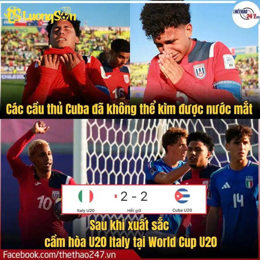 U20 Cuba ăn mừng bàn thắng.