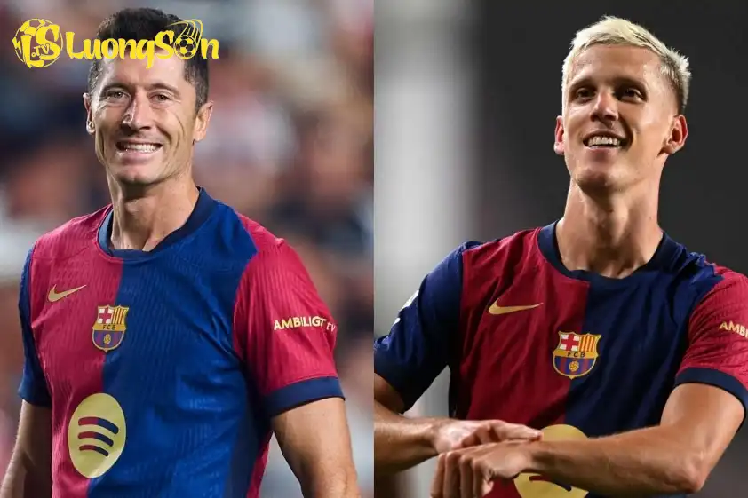 Bộ đôi Lewandowski và Dani Olmo đã trở lại tập luyện